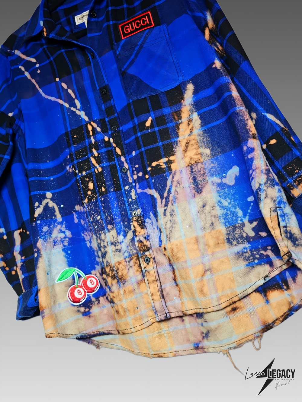Custom Flannel with Graphic Patches - Picture 3 of 3